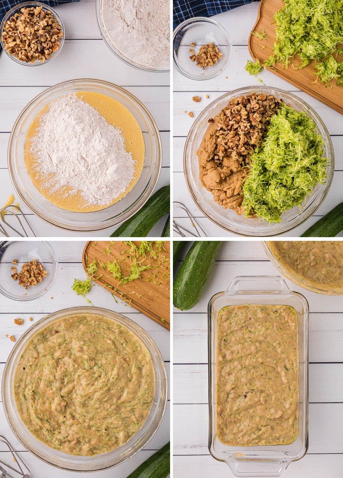 how to make classic zucchini bread photo collage