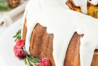 Holiday Gingerbread Bundt with Cream Cheese Swirl