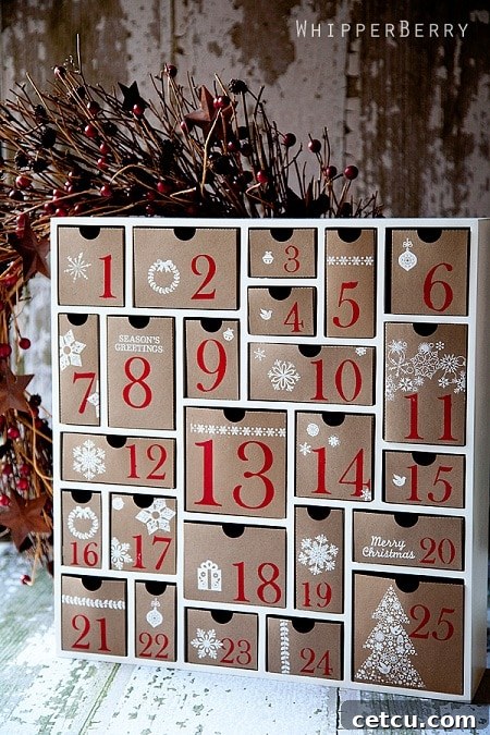 Handmade Christmas Advent Calendar for holiday countdown