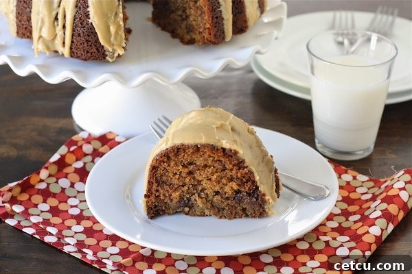 Moist Peanut Butter Banana Bundt Cake