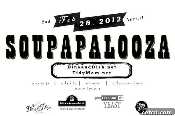 SoupaPalooza 2012 banner announcing the soup celebration event