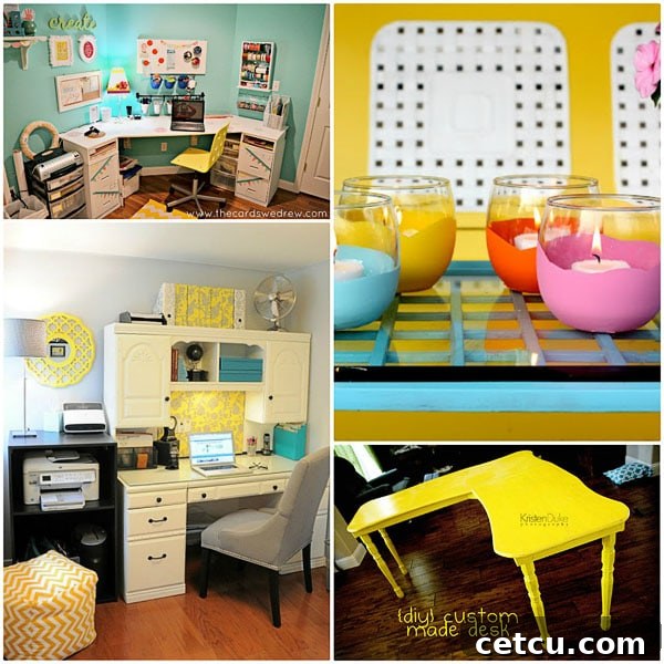 Inspiring yellow themed DIY projects and home decor ideas