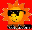 Sunny yellow icon