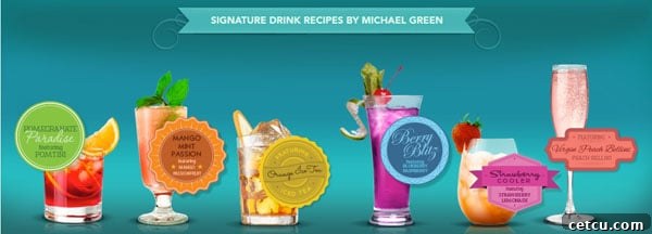 Crystal Light Liquid Signature Drink Recipes by acclaimed mixologist Michael Green.