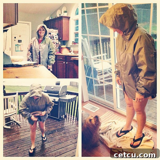 Grilling in the rain, a testament to resilience and quick thinking, illustrating how to sparkle through challenges