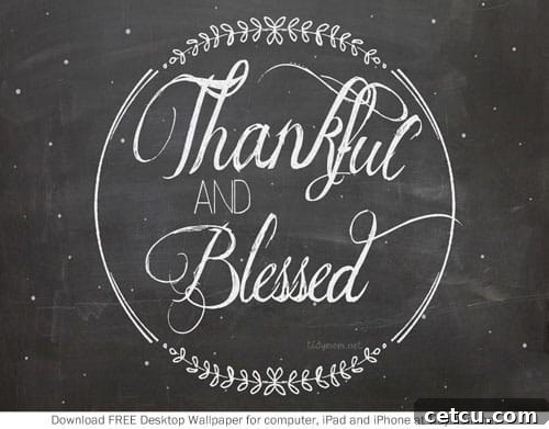November Desktop Wallpaper Thankful and Blessed November Chalkboard Wallpaper for Desktop, iPhone and iPad. Free download at TidyMom.net