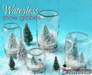 Learn how to make beautiful waterless snow globes, a fun and easy Christmas craft perfect for gifts or home decor