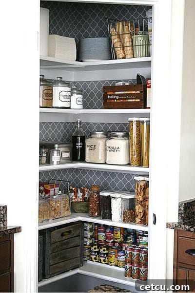Organized Kitchen Pantry at House of Smiths