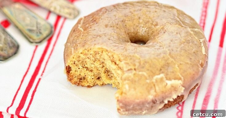 Homemade Apple Cider Donuts with a brown butter glaze, perfect for fall.