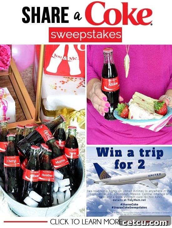 WIN a trip for 2 + $500 visa card from Coca-Cola and United Airlines. Learn more at TidyMom.net