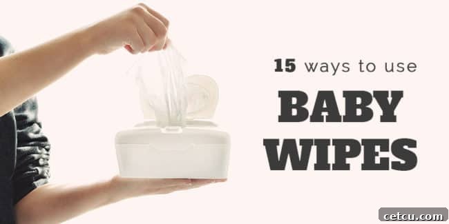 15 brilliant ways to use baby wipes, that have nothing to do with babies. Find out more about their unexpected versatility!