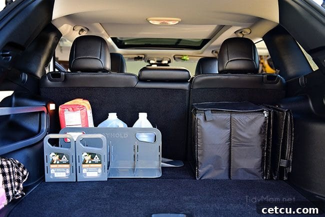 Stayhold Cargo & Trunk Organizers in use securing items