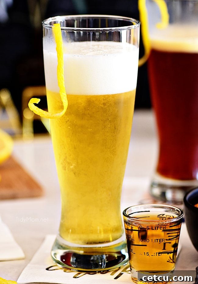 Boilermaker Blast Cocktail 7 boilermaker beer cocktail with a lemon twist