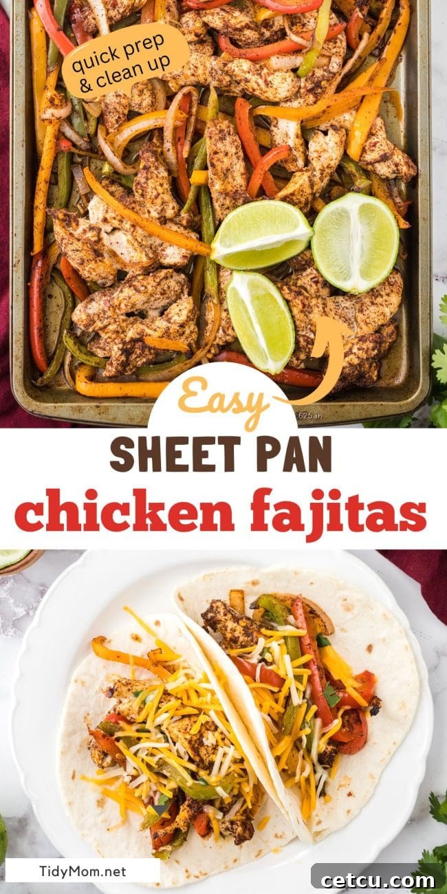 A collage of delicious oven fajita images, perfect for pinning to Pinterest.