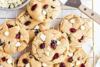 Festive White Chocolate Cranberry Cookies