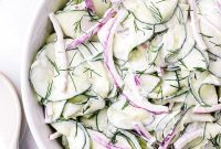 Cool Sour Cream Cucumber and Onion Salad