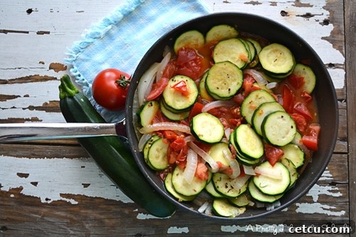 Easy and delicious Zucchini Tomato Skillet recipe