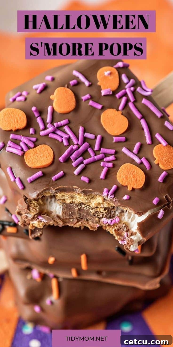 Halloween S'mores Pops for Pinterest
