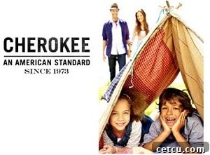 Cherokee brand logo alongside an apple pie