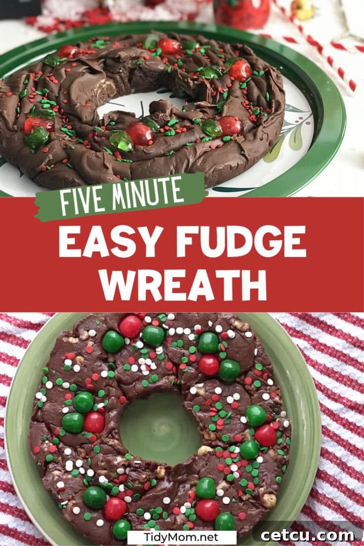 Five Minute Fudge Wreath holiday gift
