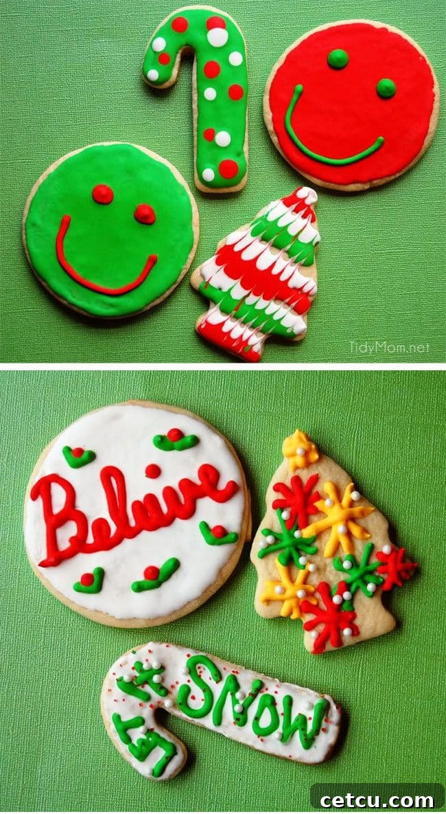 Beautifully decorated Christmas cookies, showcasing intricate designs and festive colors for the holiday season.
