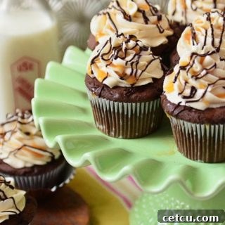 Bailey's Chocolate and Caramel Cupcakes