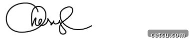 Signature of Cheryl, the author