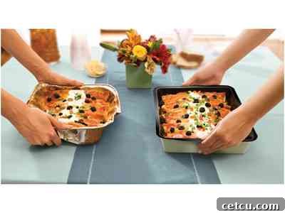 Chinet Bakeware pan compared side-by-side with a flimsy aluminum foil pan, highlighting superior strength and appearance