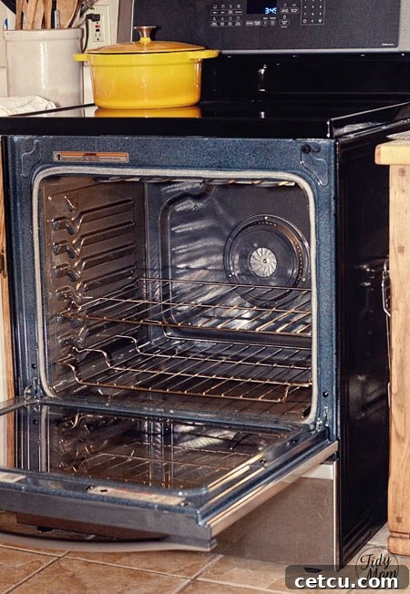 Clean oven for holiday cooking at TidyMom