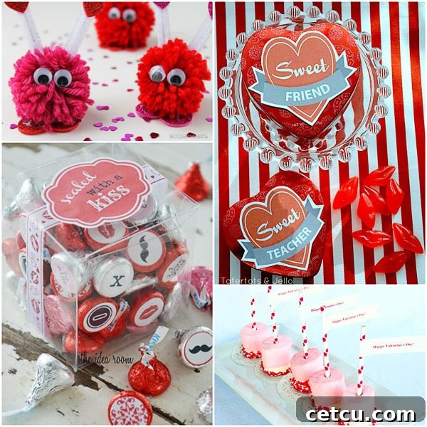 An array of delicious DIY Valentine's Day treats and baked goods