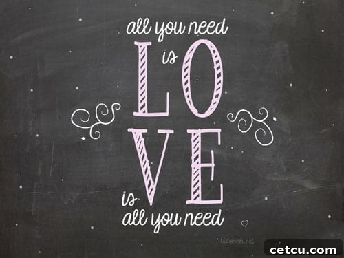 LOVE Chalkboard Background for computer, iPhone and iPad at TidyMom.net