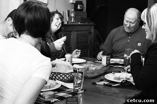 Family dinner, a precious moment shared at home