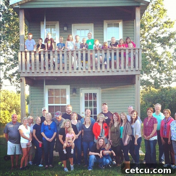 Guests celebrating a 50th birthday party with family