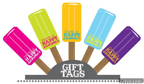Happy Summer Gift Tag Download
