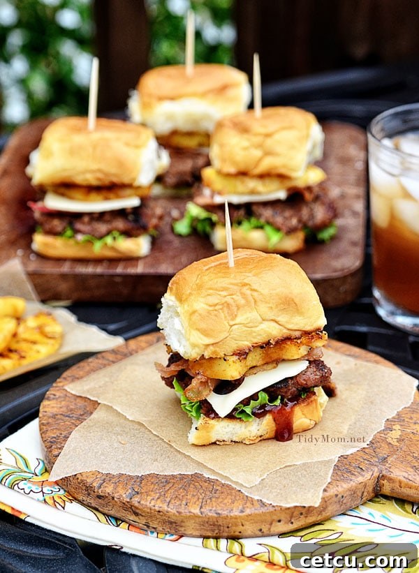Aloha Burgers - recipe at TidyMom.net