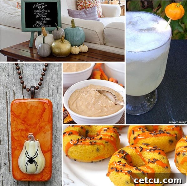 Handcrafted Pumpkin Decorations and Autumnal Treats