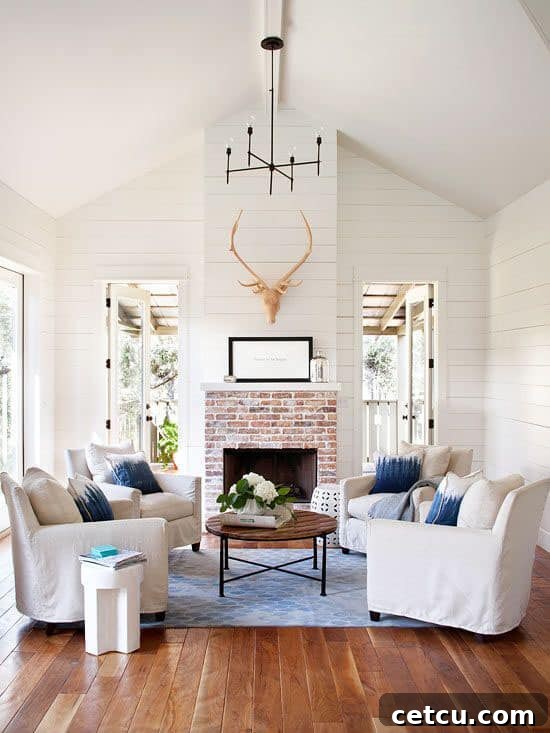 A full room of planks. - Rustic chic wall decor
