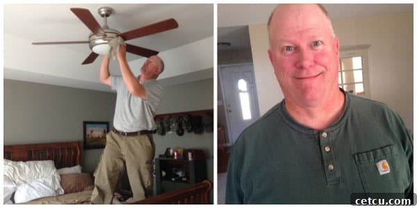 steve-collage - Cheryl's husband ready for DIY projects