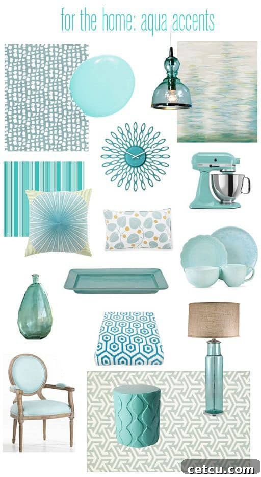 Aqua Home Accents - Fresh and vibrant color scheme