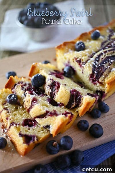 Blueberry Swirl Pound Cake