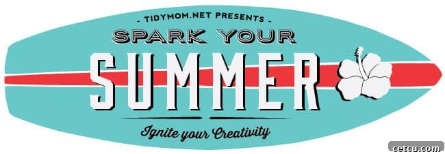 Spark Your Summer! Ignite your creativity with summer activities, crafts, decor, recipes and more at TidyMom.net. A series banner.