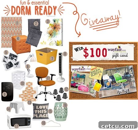Get Dorm Room Ready with these fun and essential items. Details and giveaway at TidyMom.net