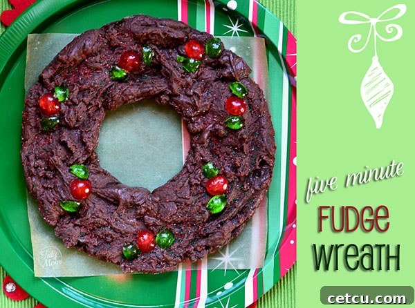 Five Minute Fudge Wreath 60