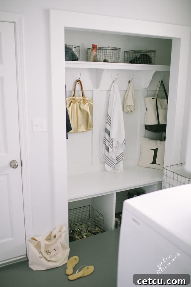 Mastering the White Home: Smart Storage for Pristine Living 3 Efficient Mudroom Design: White Interior with Smart Storage Solutions