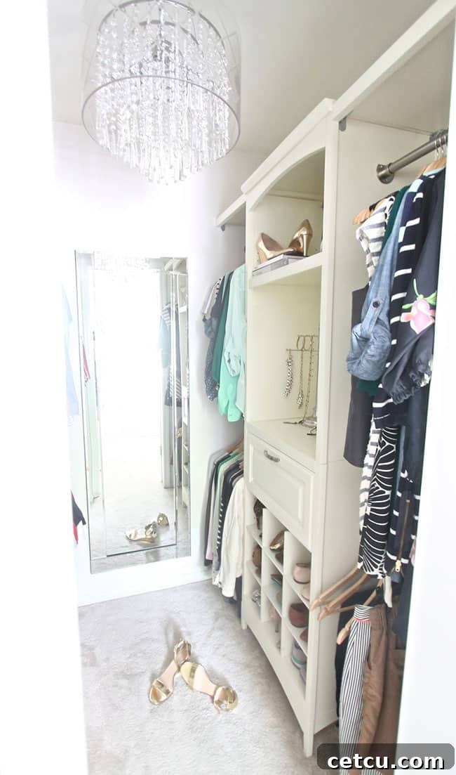 Mastering the White Home: Smart Storage for Pristine Living 9 Transformed Walk-in Closet with Smart Storage, Ties, and Watches