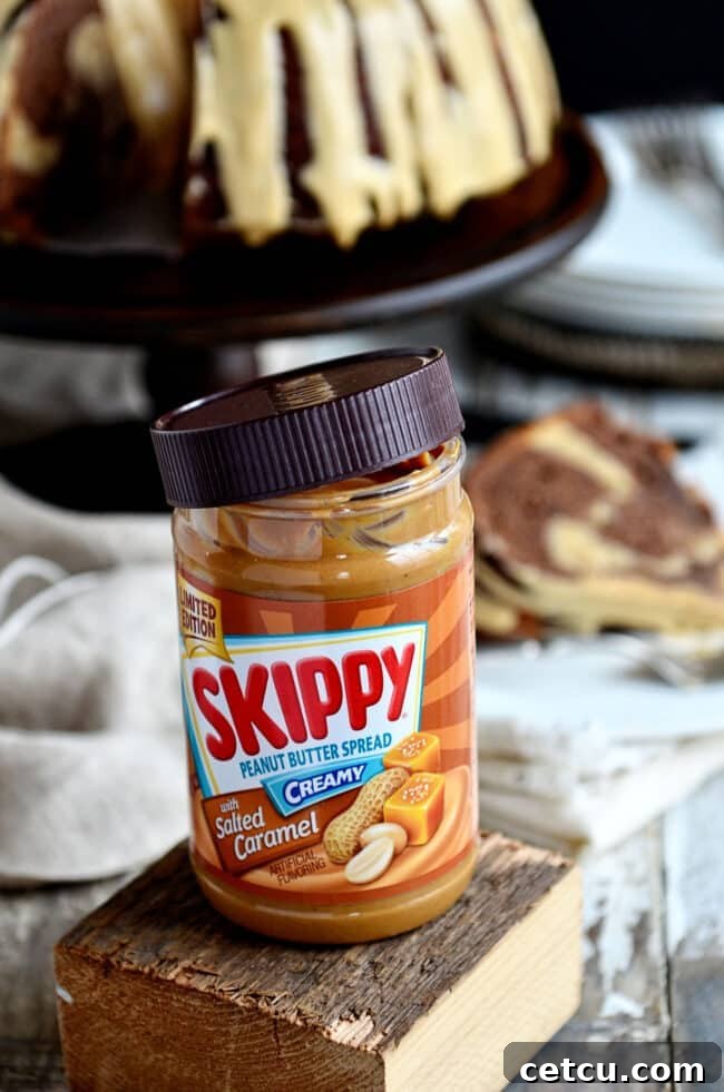 SKIPPY Salted Caramel Peanut Butter Jar for Glaze