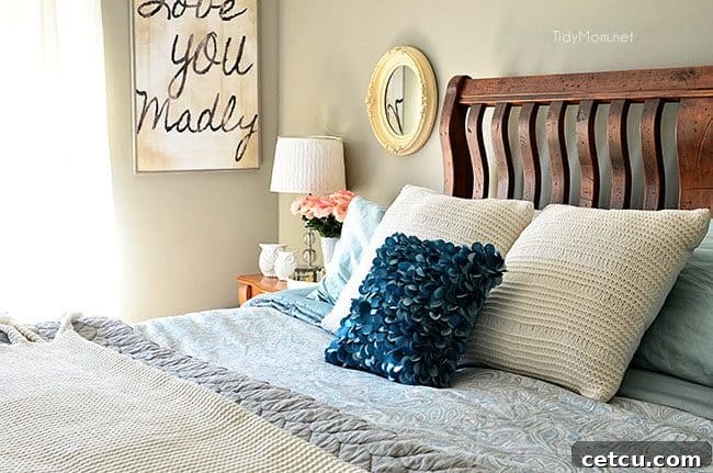 Spring Bedroom at TidyMom.net