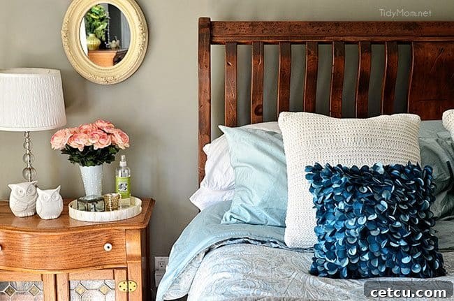 Spring Bedroom - Love the Home You have --learn more at TidyMom.net