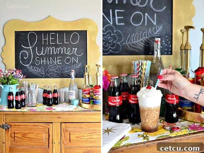 Sweet Indulgences 4 DIY Flavored Coca-Cola Soda Bar at TidyMom.net #shareacoke
