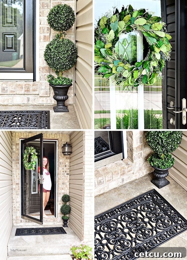 Quick and Easy 10 minute Front Porch Update ideas from TidyMom.net
